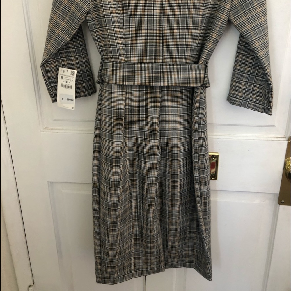 Zara Belted Checkered Dress - Picture 10 of 10